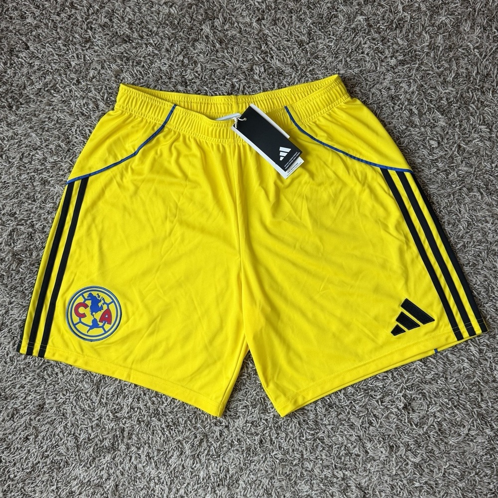 Adidas Club America Soccer Shorts Men's XL 2025/26 Home Yellow JN8611 NEW